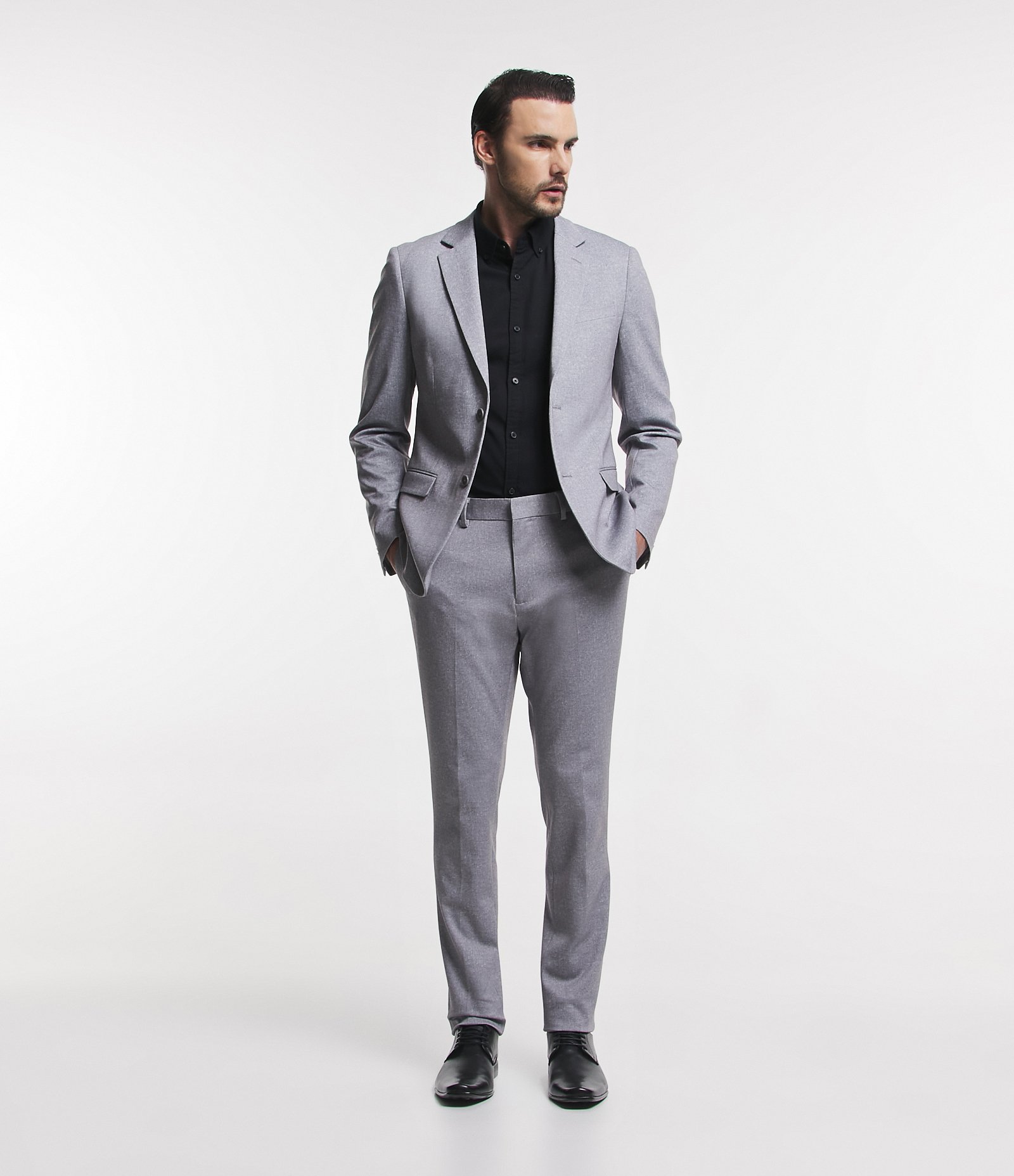 Paletó Super Slim Performance com Bolsos Cinza 2