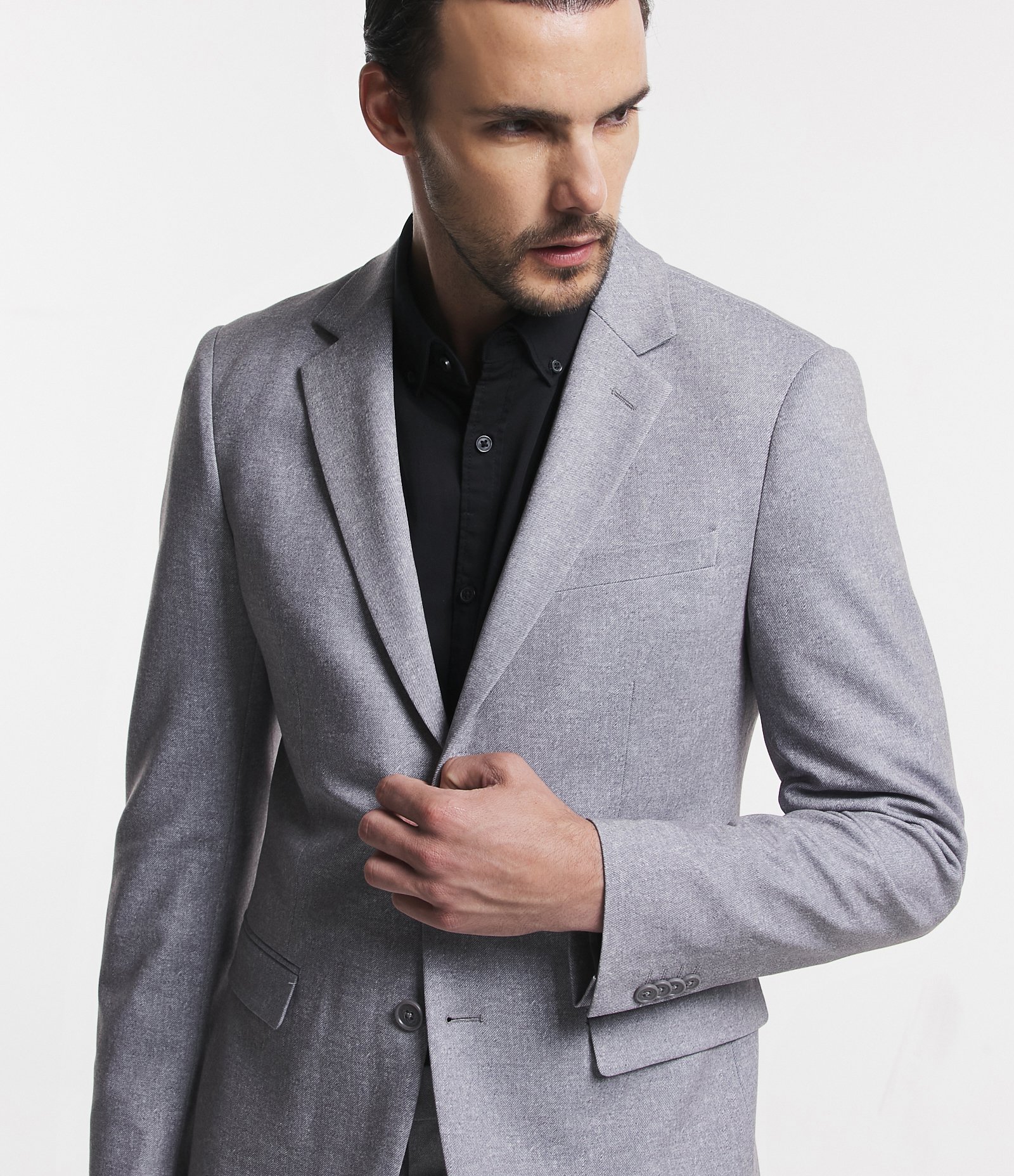 Paletó Super Slim Performance com Bolsos Cinza 3