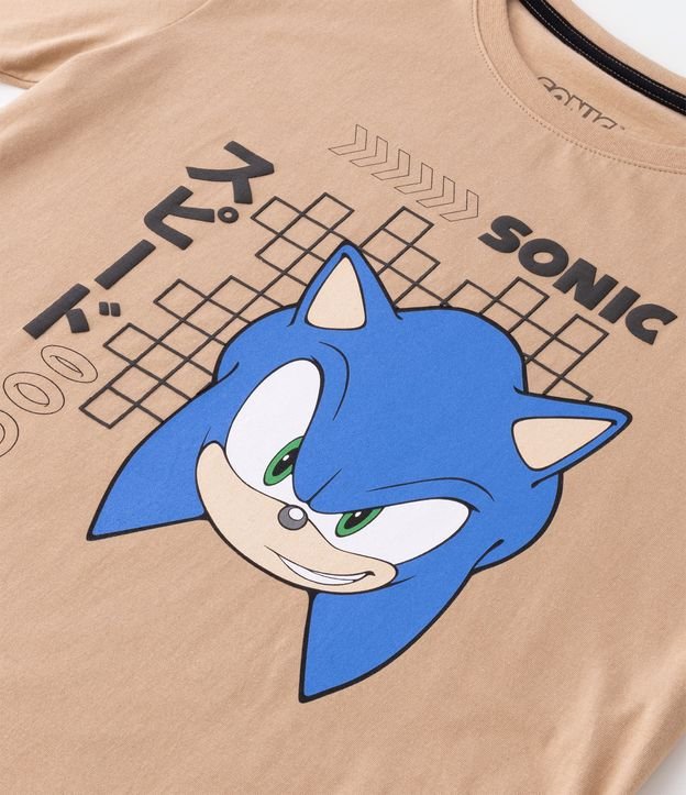 Camiseta Infantil Estampa Sonic - Tam 4 a 12 Anos Azul