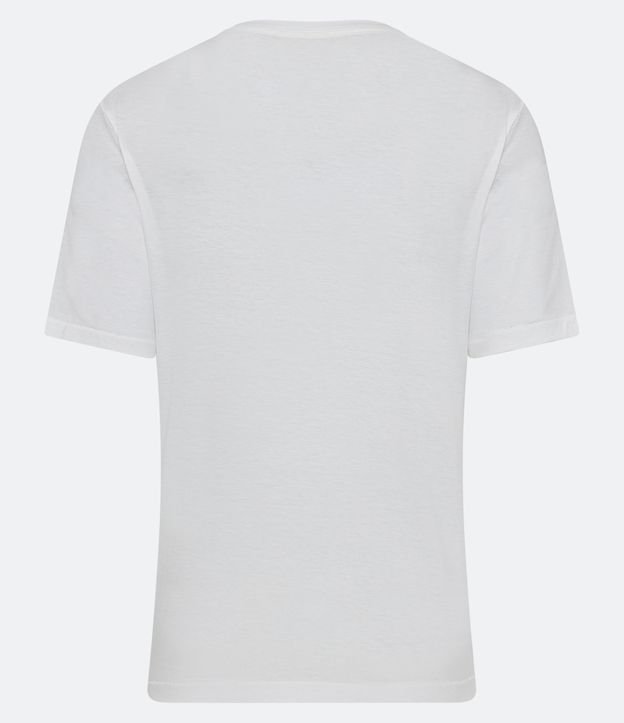 Camiseta Básica em Algodão com Manga Curta Branco 6