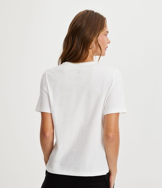 Camiseta Básica em Algodão com Manga Curta Branco 3