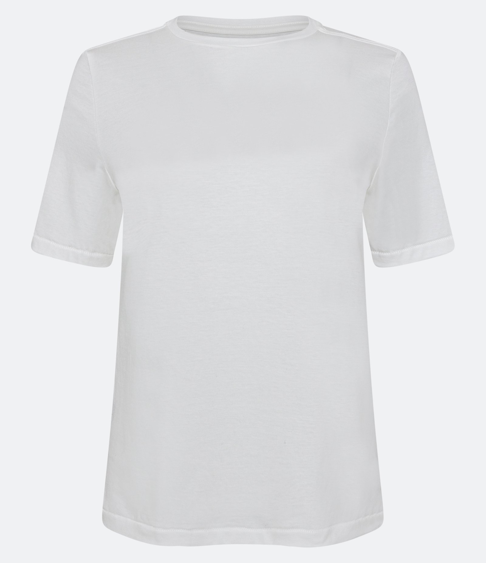Camiseta Básica em Algodão Peruano com Manga Curta Branco 5