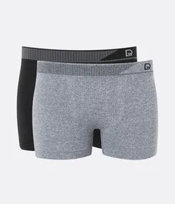 Kit 02 Cuecas Boxer em Poliamida com Listras no Cós Del Rio