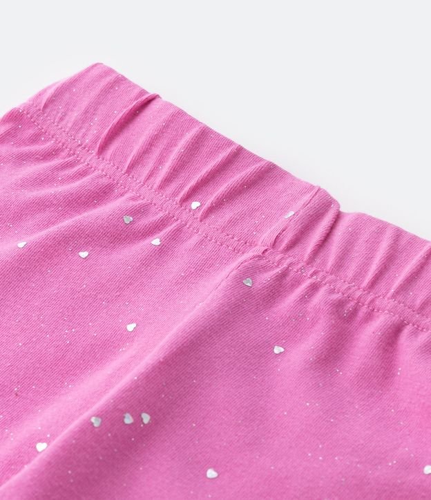 Calça Legging Infantil Com Glitter Rosa Escuro?