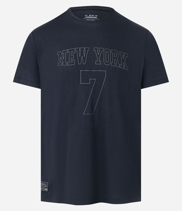 Camiseta Comfort Esportiva em Dry Fit com Estampa New York 7