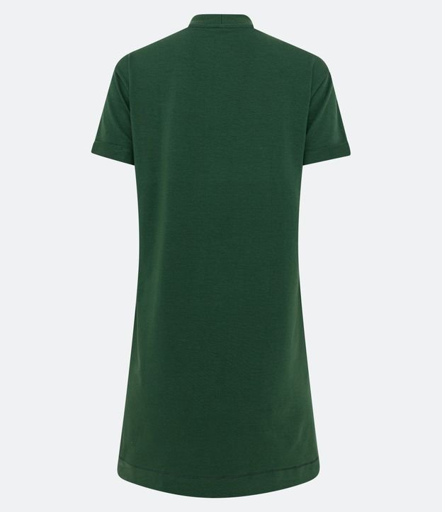 Vestido T-Shirt Básico em Meia Malha com Bolsinho Frontal Verde 6