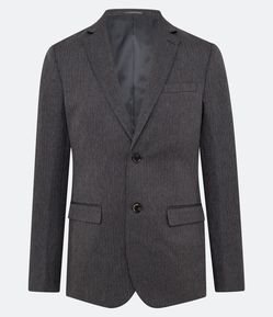 Blazer Slim com Textura Espinha de Peixe e Efeito Mesclado