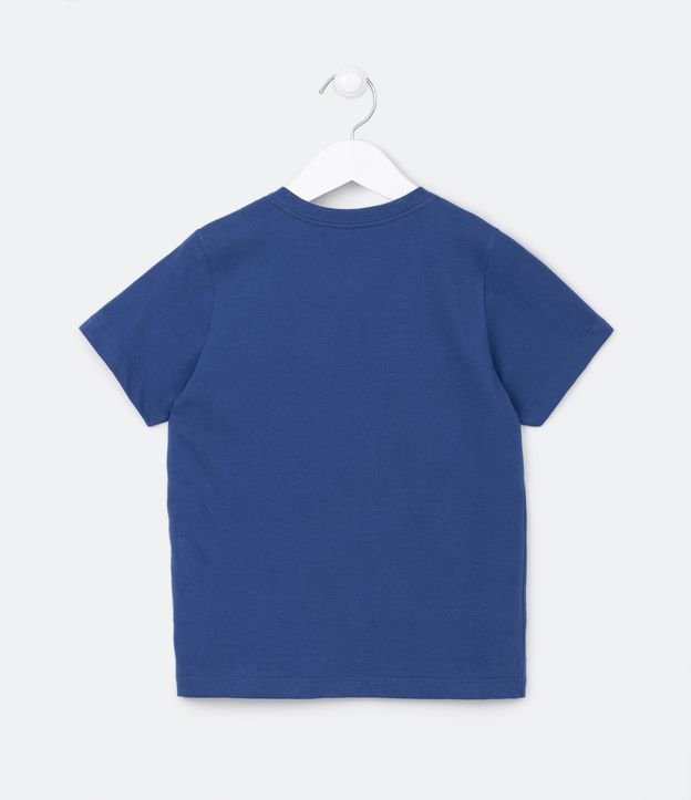 Camiseta Infantil com Estampa Capitão América - Tam 4 a 12 Anos Azul 2