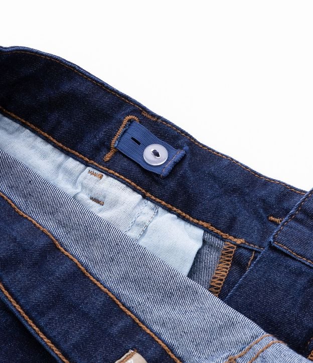 Calça Flare Jeans com Botão Forrado Curve & Plus Size Azul 7