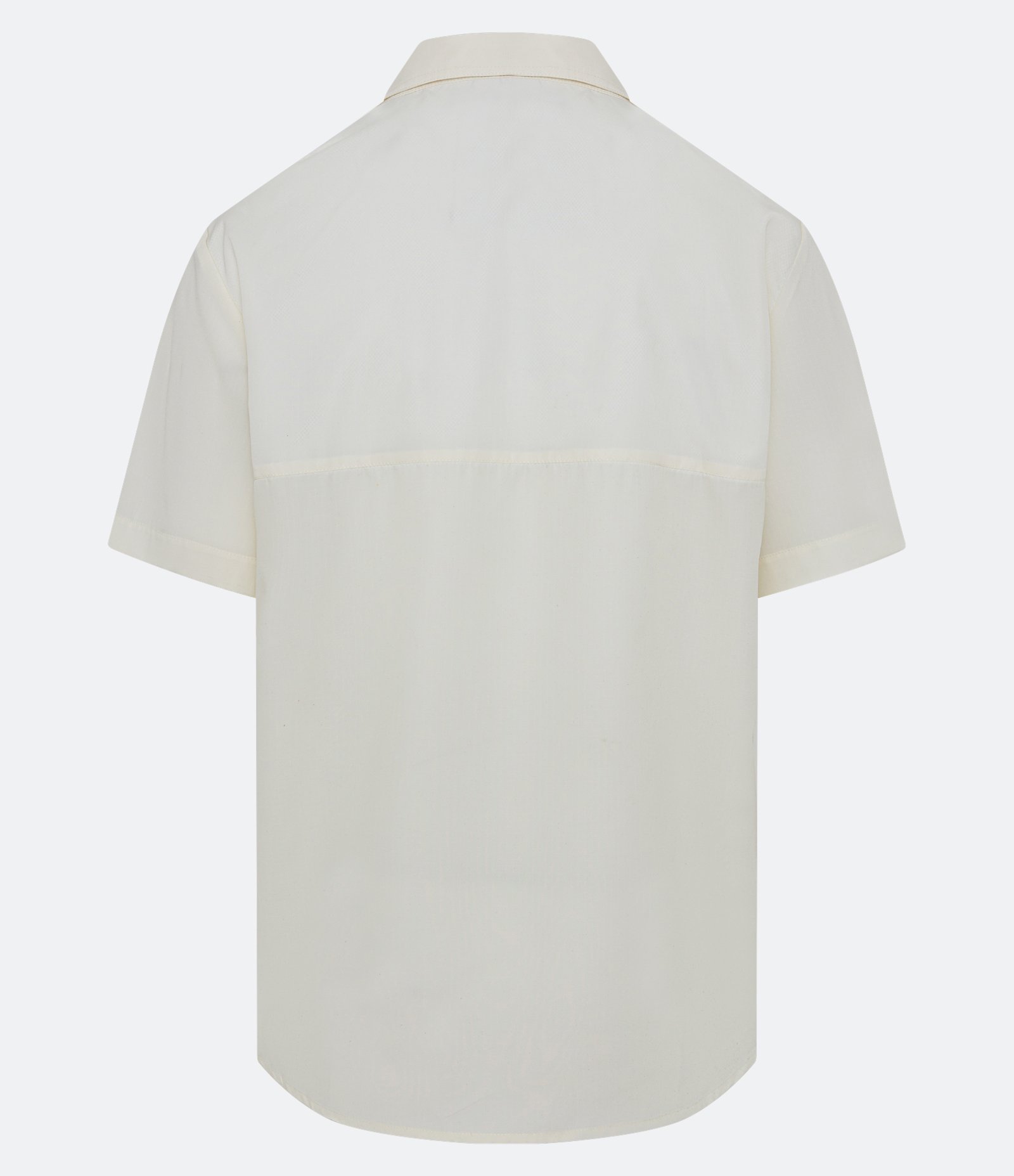 Camisa Oversized em Oxford com Bolsos Táticos Bege 2