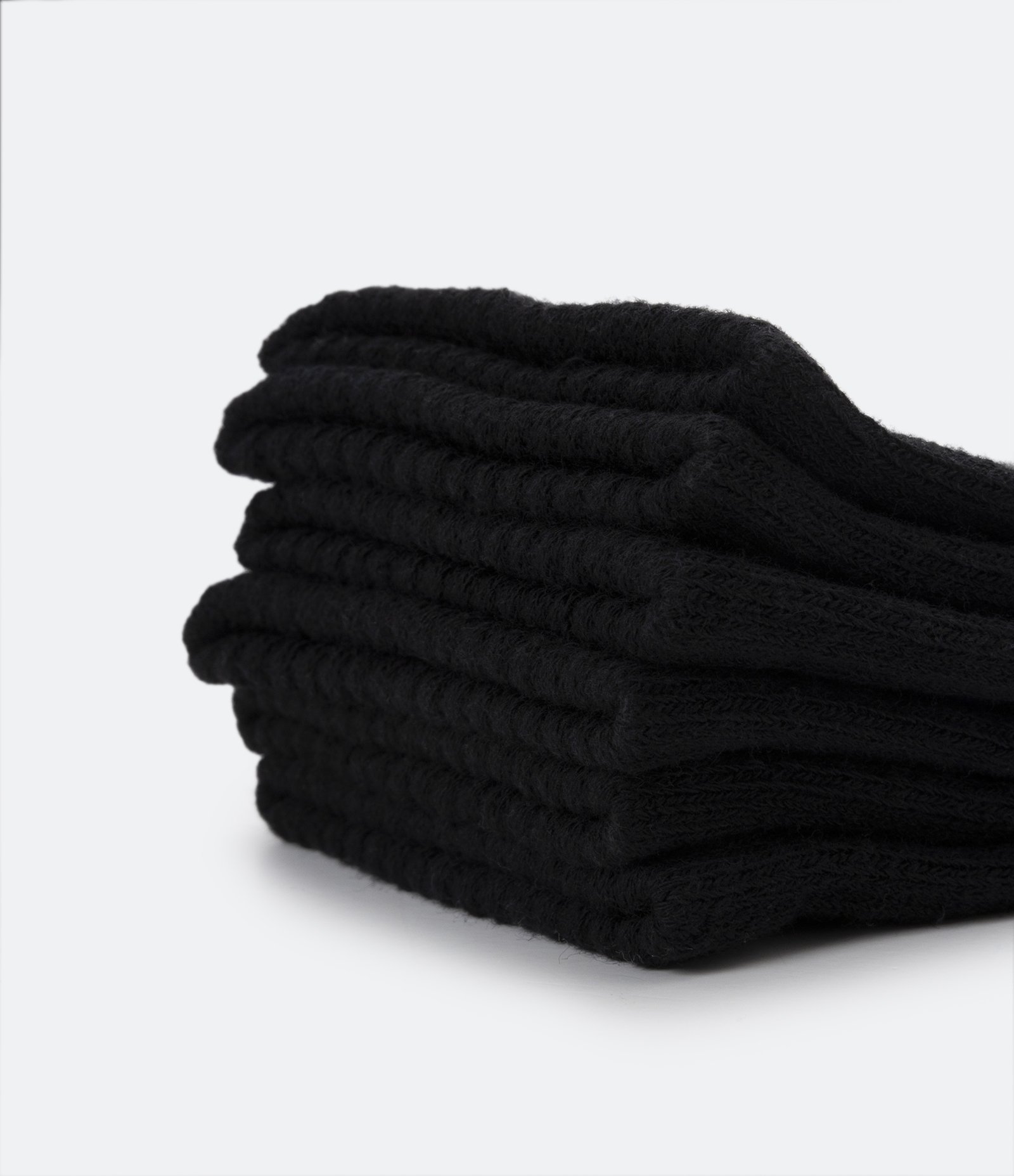 Kit 03 Meias Cano Médio Esportivas com Sola Atoalhada Preto 4