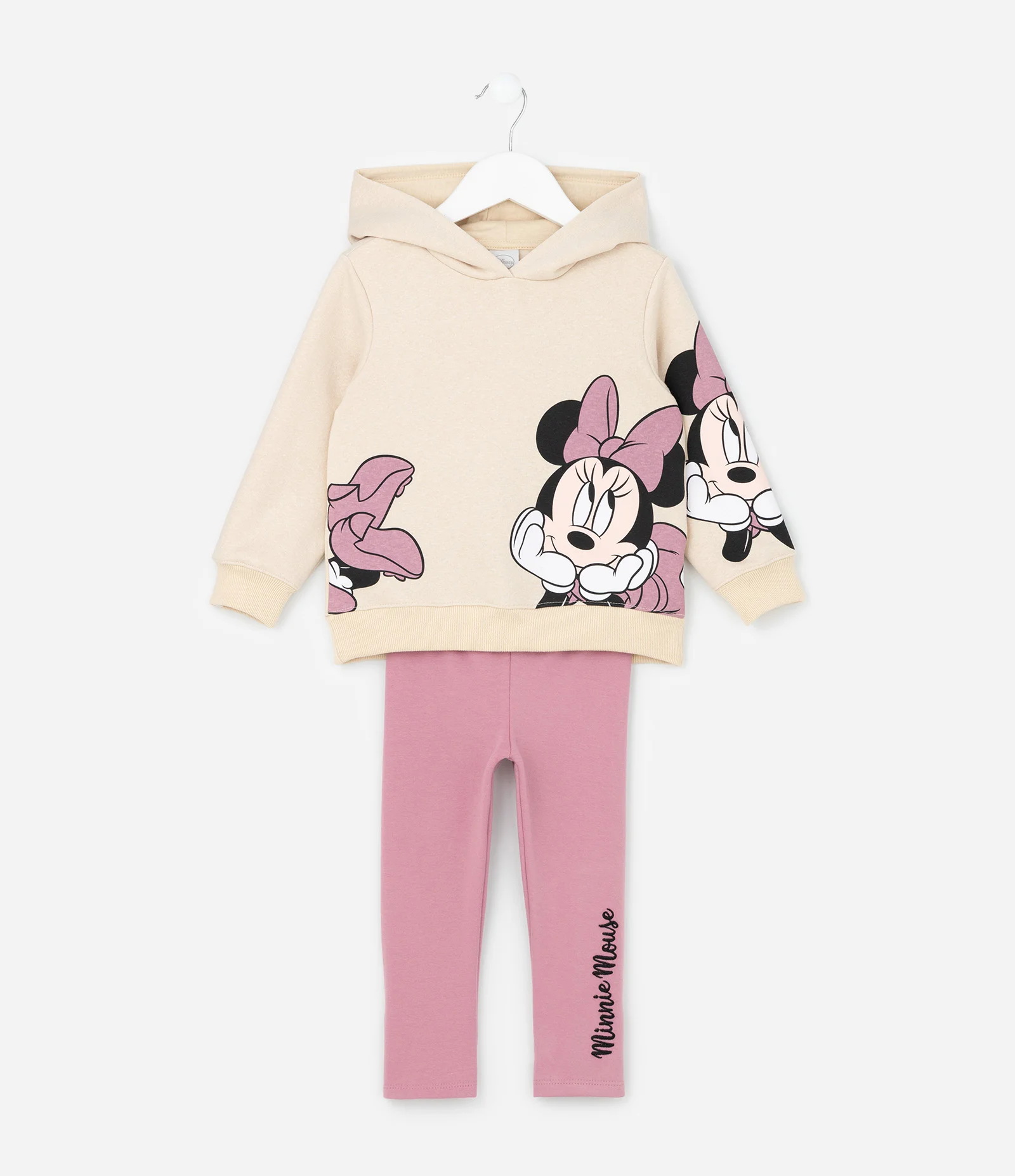 Conjunto Infantil com Forro Quentinho e Estampa Minnie - Tam 2 a 6 Anos Bege 1