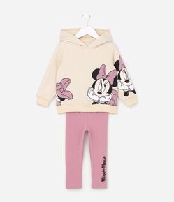 Conjunto Infantil com Forro Quentinho e Estampa Minnie - Tam 2 a 6 Anos