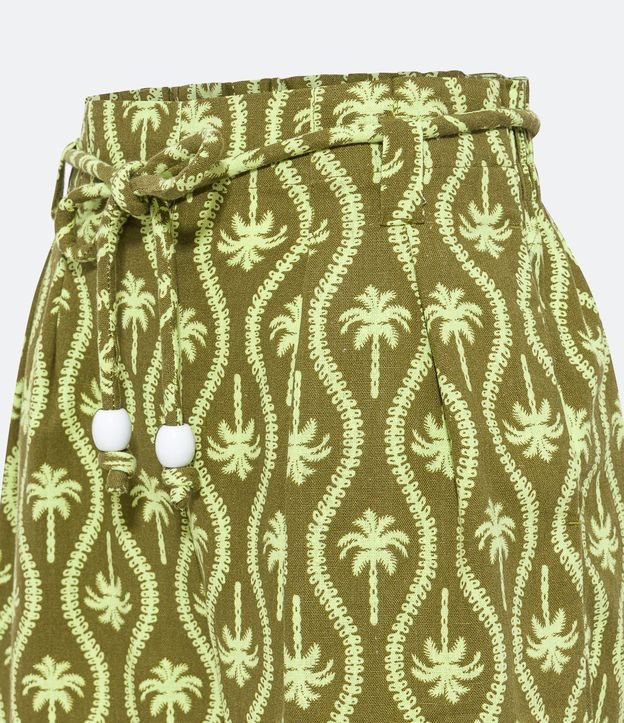 Shorts Masculino GORGLITTER - Bordado Floral Com Cordão