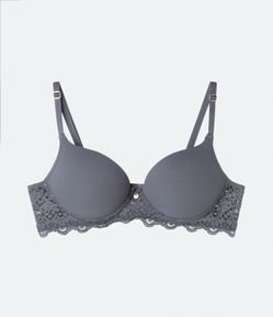 Sutiã Base em Microfibra com Bojo Oco e Textura