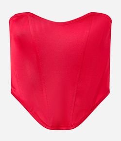 Blusa Cropped Corset com Decote Tomara que Caia