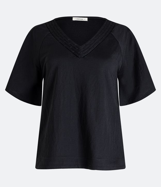 Blusa em Orly com Decote Trabalhado