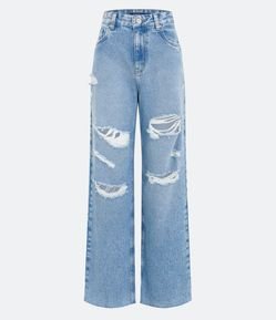 Calça Anos 90 Jeans com Rasgos e Puídos