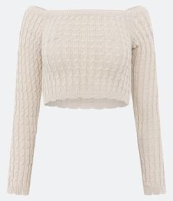 Blusa Texturizada com Ponto Trançado