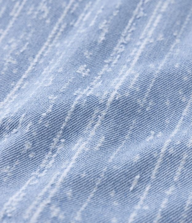 Jaqueta Jeans com Textura de Puídos a Laser Curve & Plus Size Azul 8