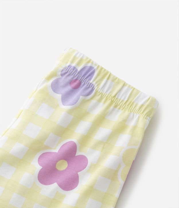 Pijama Curto Infantil com Estampa Coelhinho com Florzinhas - Tam 1 a 4 Anos Rosa 4