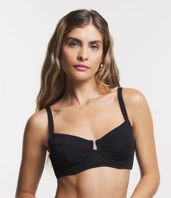 Biquíni Top Meia Taça com Alça Regulável e Fechamento nas Costas