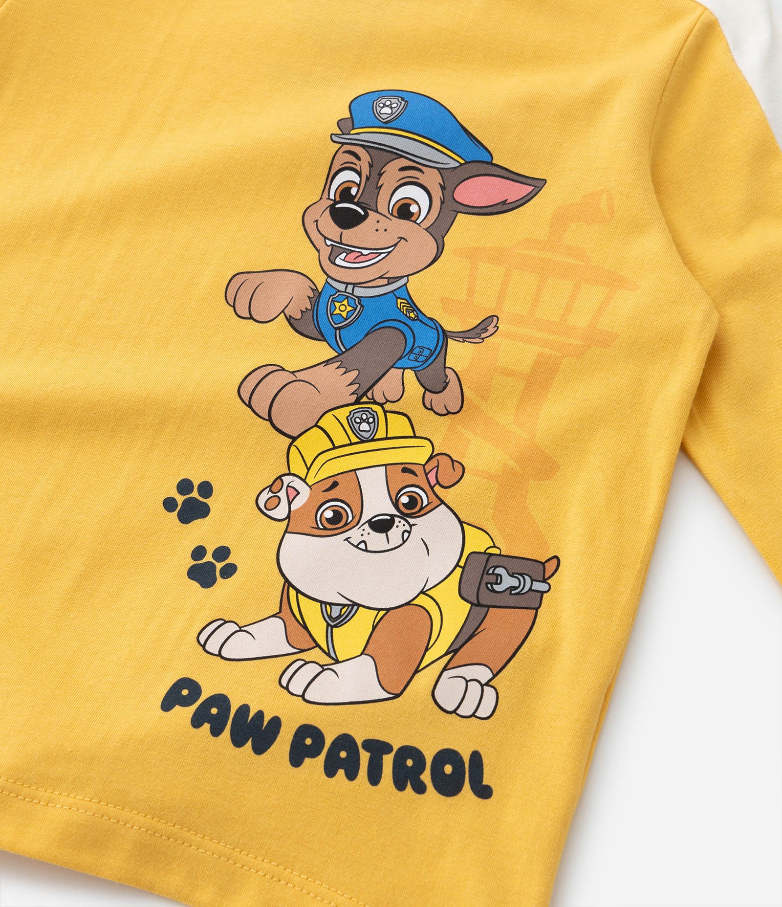 Camiseta Infantil com Estampa Chase e Rubble Patrulha Canina - 2 ao 5 Anos Amarelo 4