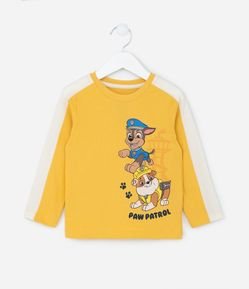 Camiseta Infantil com Estampa Chase e Rubble Patrulha Canina - 2 ao 5 Anos
