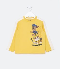 Camiseta Infantil com Estampa Chase e Rubble Patrulha Canina - 2 ao 5 Anos