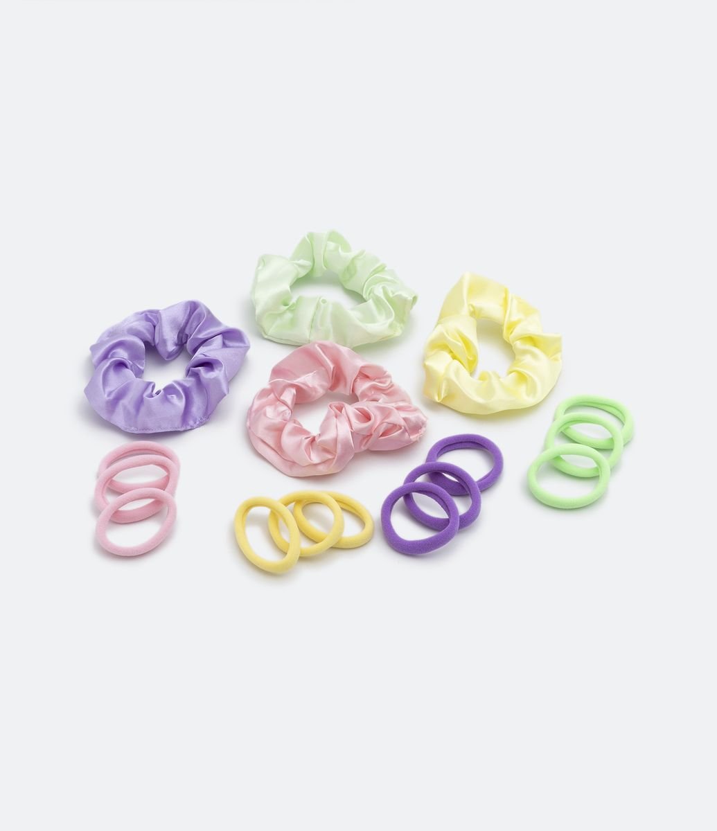 Scrunchie Cabelo Xadrez com Margaridas