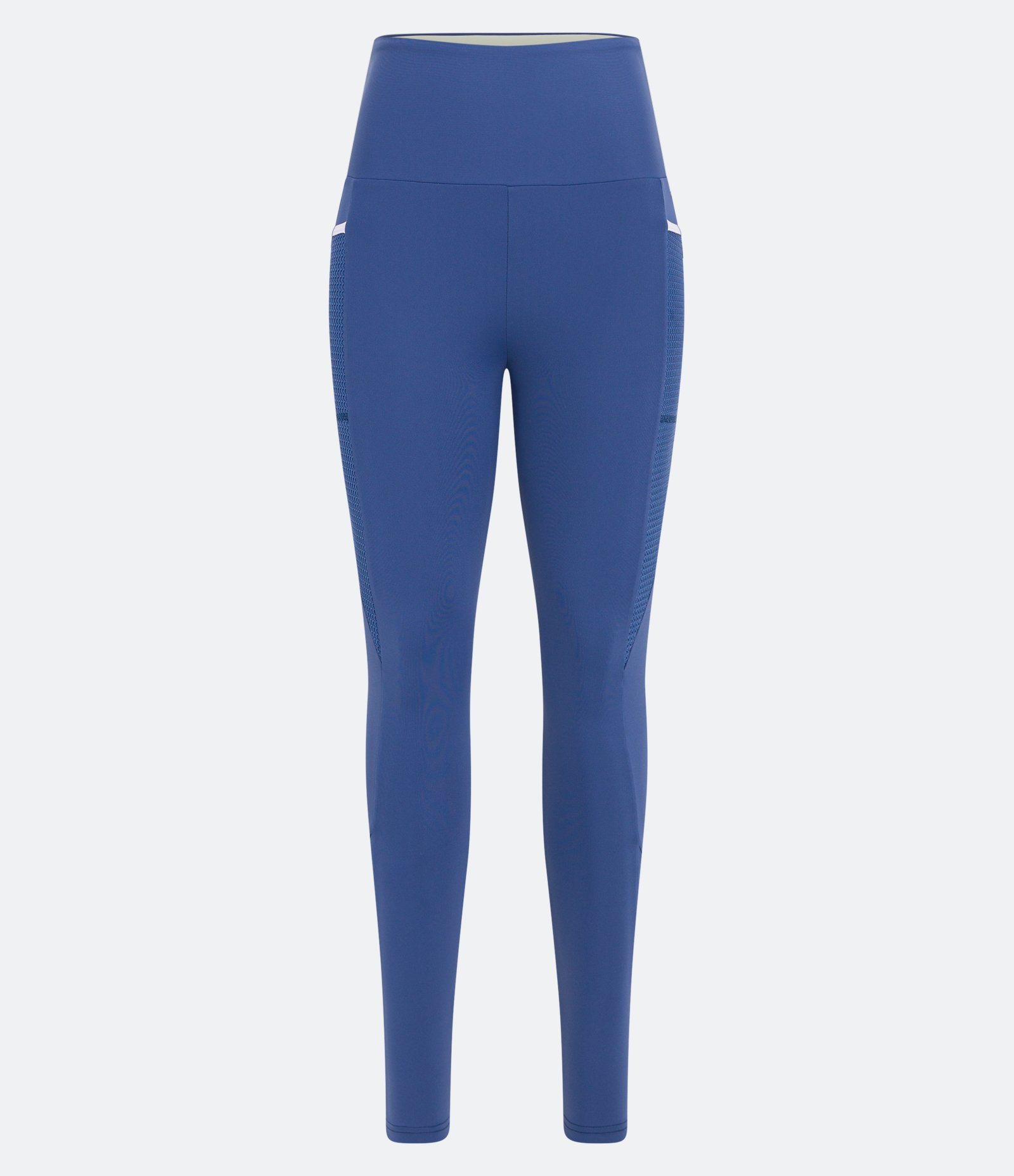 Calça Legging Esportiva em Poliamida com Bolso e Viés Contrastante Azul 8