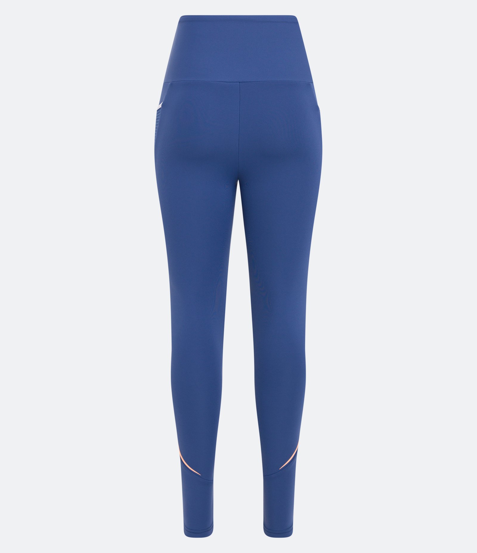 Calça Legging Esportiva em Poliamida com Bolso e Viés Contrastante Azul 9