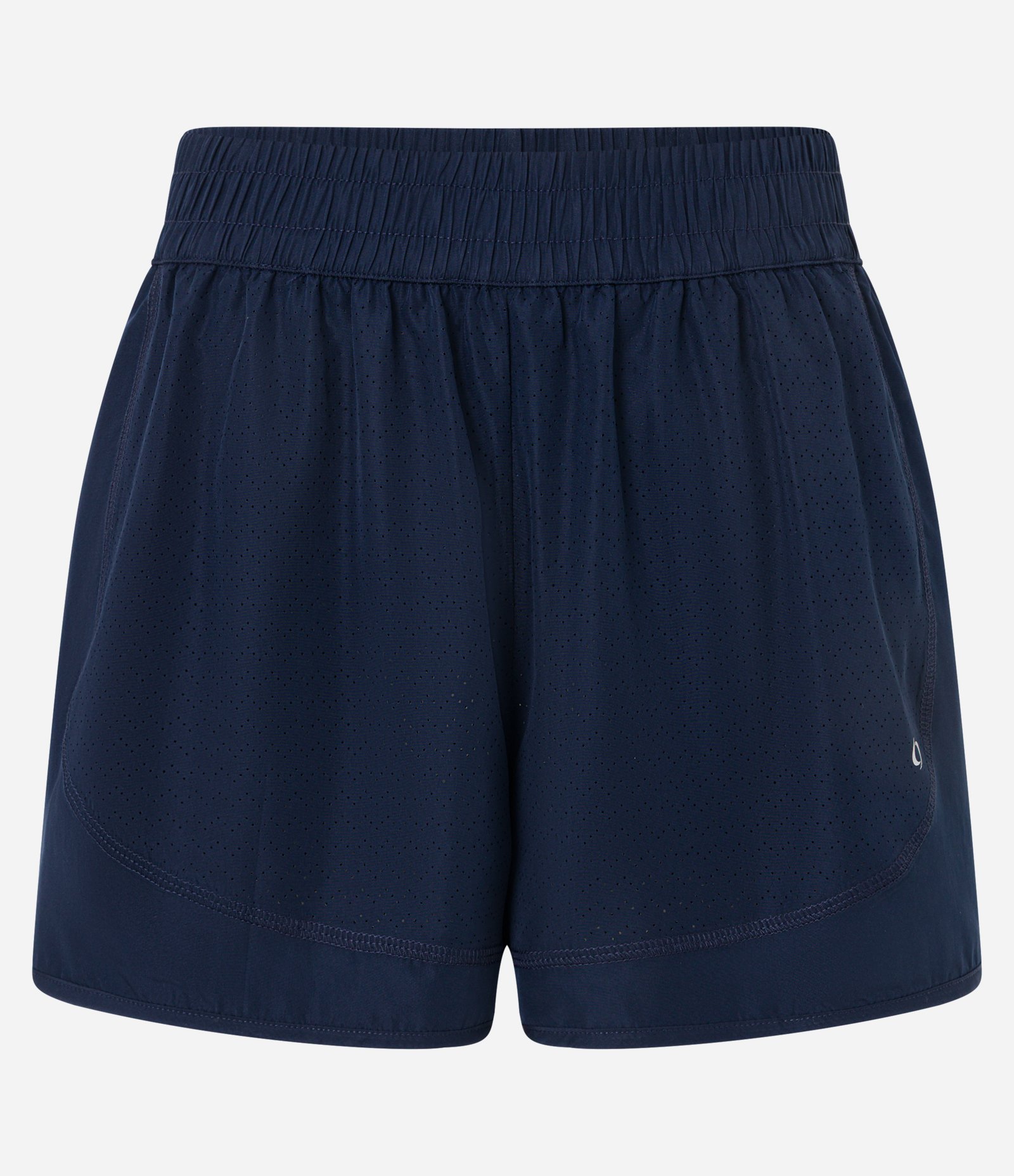 Bermuda Esportiva em Poliéster com Textura de Furinhos Azul Marinho 5