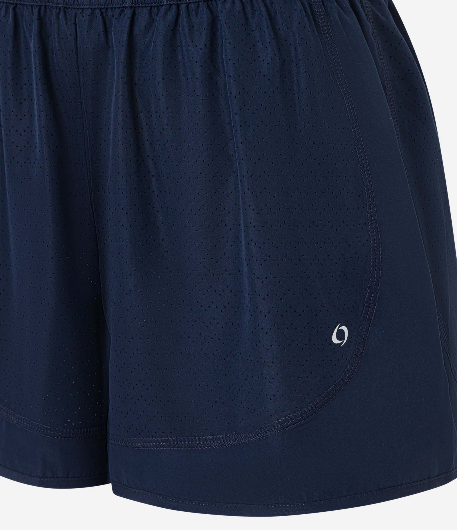 Bermuda Esportiva em Poliéster com Textura de Furinhos Azul Marinho 6