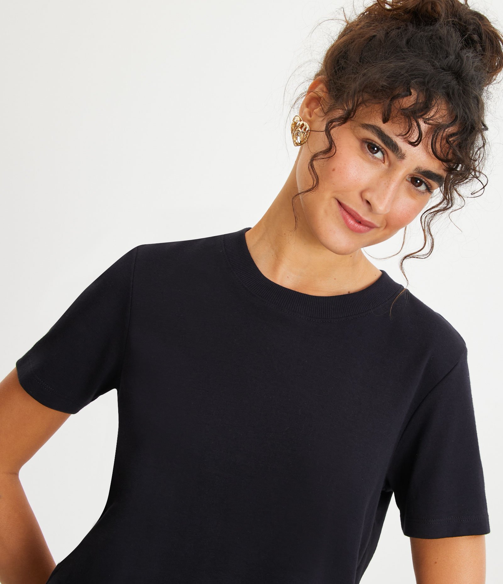 Camiseta Básica em Algodão Preto 4