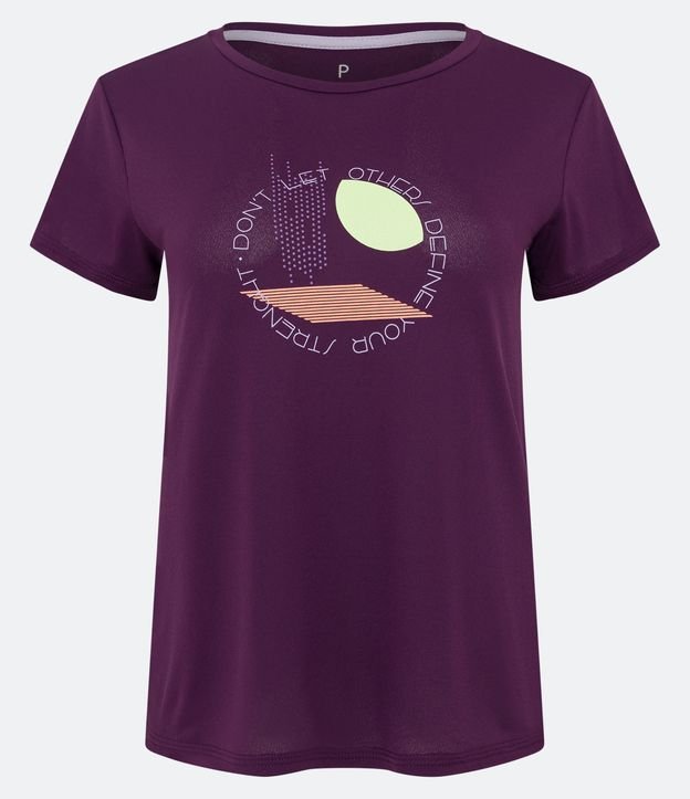 Camiseta Esportiva em Poliamida com Estampa Frontal