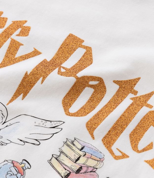 Remera Infantil con Estampado Harry Potter - Talle 7 a 14 años Blanco Nieve 3