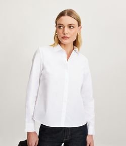 Camisa Manga Longa em Tricoline