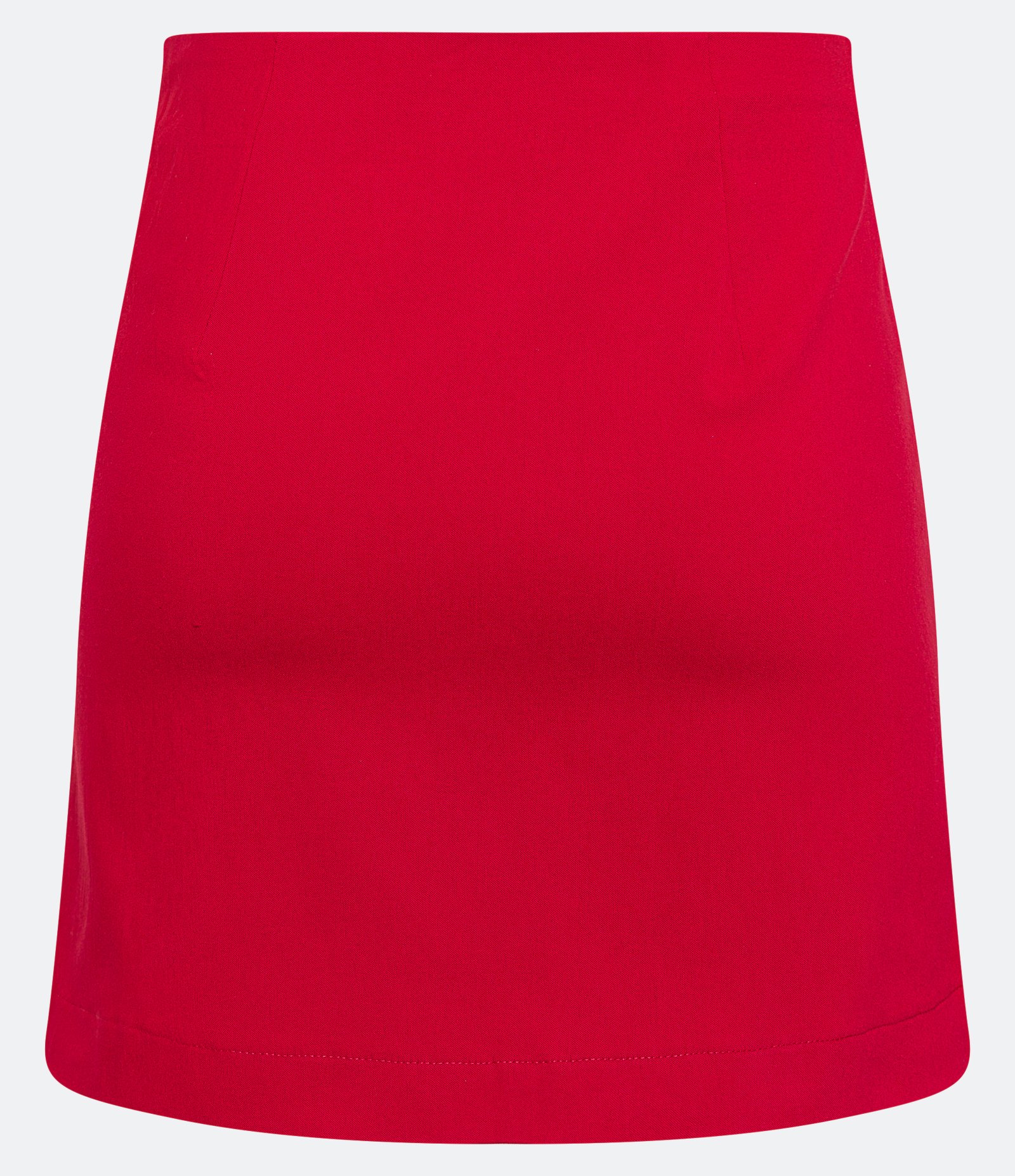 Saia Curta em Bengaline com Fendinha na Barra Vermelho 2