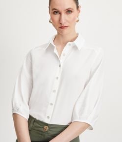 Camisa Leve com Manga Bufante