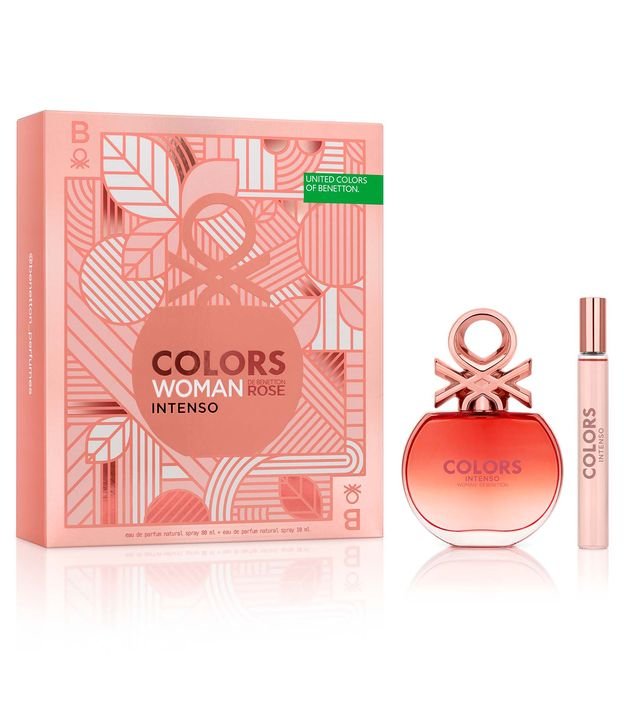 Kit Perfume Benetton Rose Intenso Eau de Parfum 80ml + Miniatura 10ml - KIT