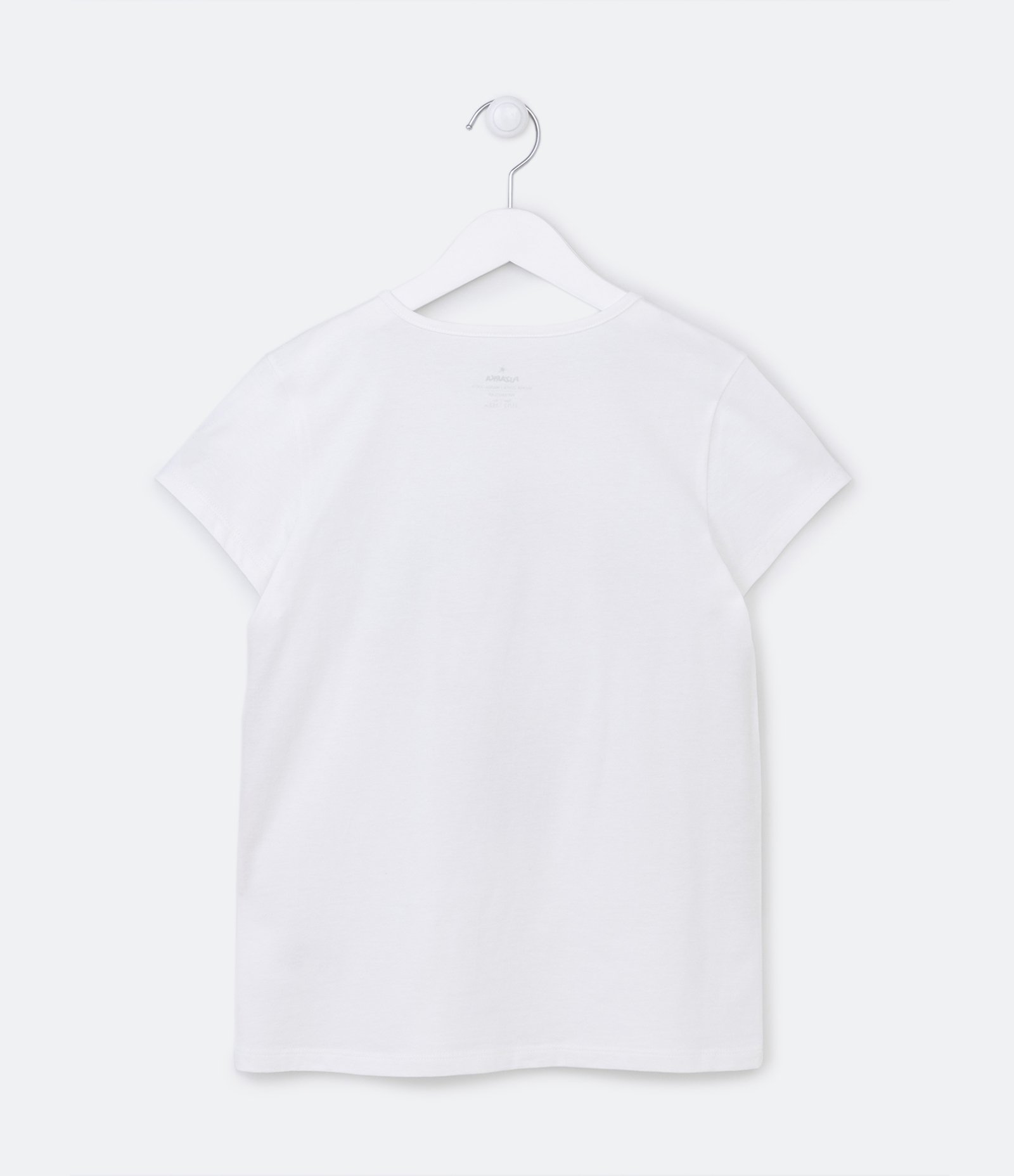 Camiseta Infantil com Estampa Catpuccino Gatinho no Copo - Tam 5 a 14 Anos Branco 2