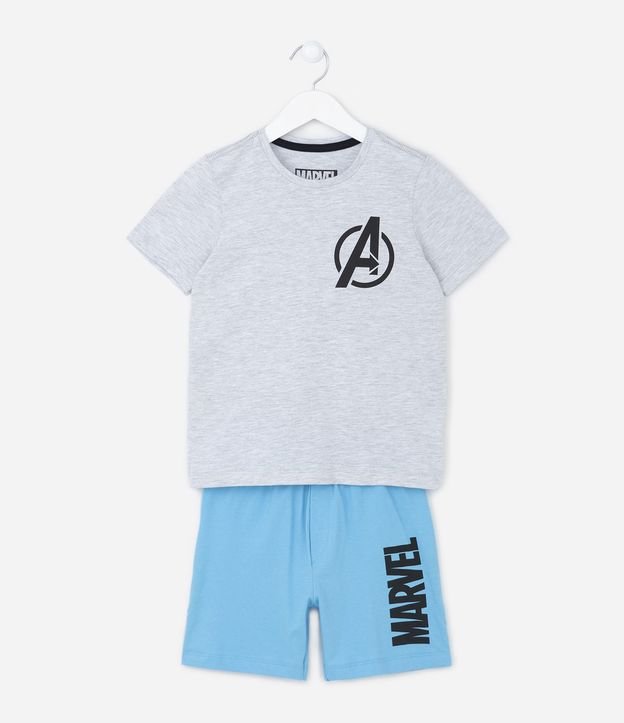 Pijama Infantil Estampa Avengers Marvel com Transfers Extras - Tam 2 a 8 Anos