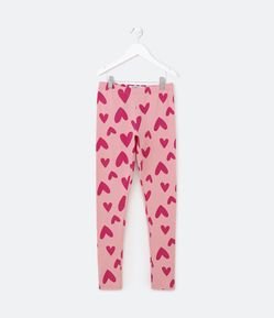 Calça Legging Infantil em Cotton com Estampa de Coaçõezinhos - Tam 5 a 14 Anos