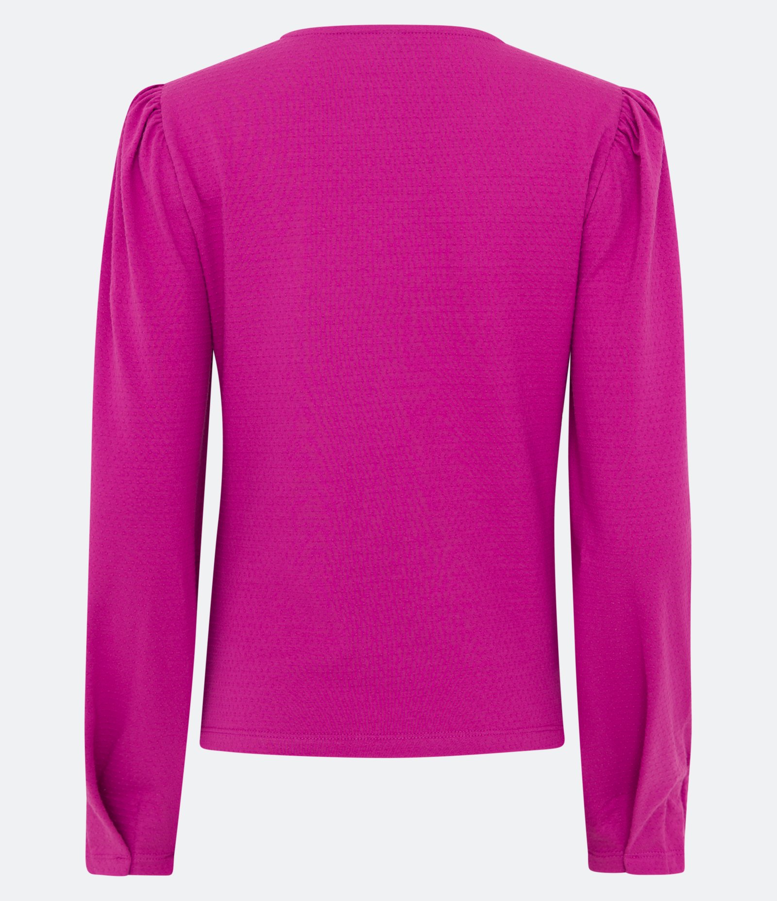 Blusa em Cotton Texturizada com Manga Bufante Rosa Fuchsia 3
