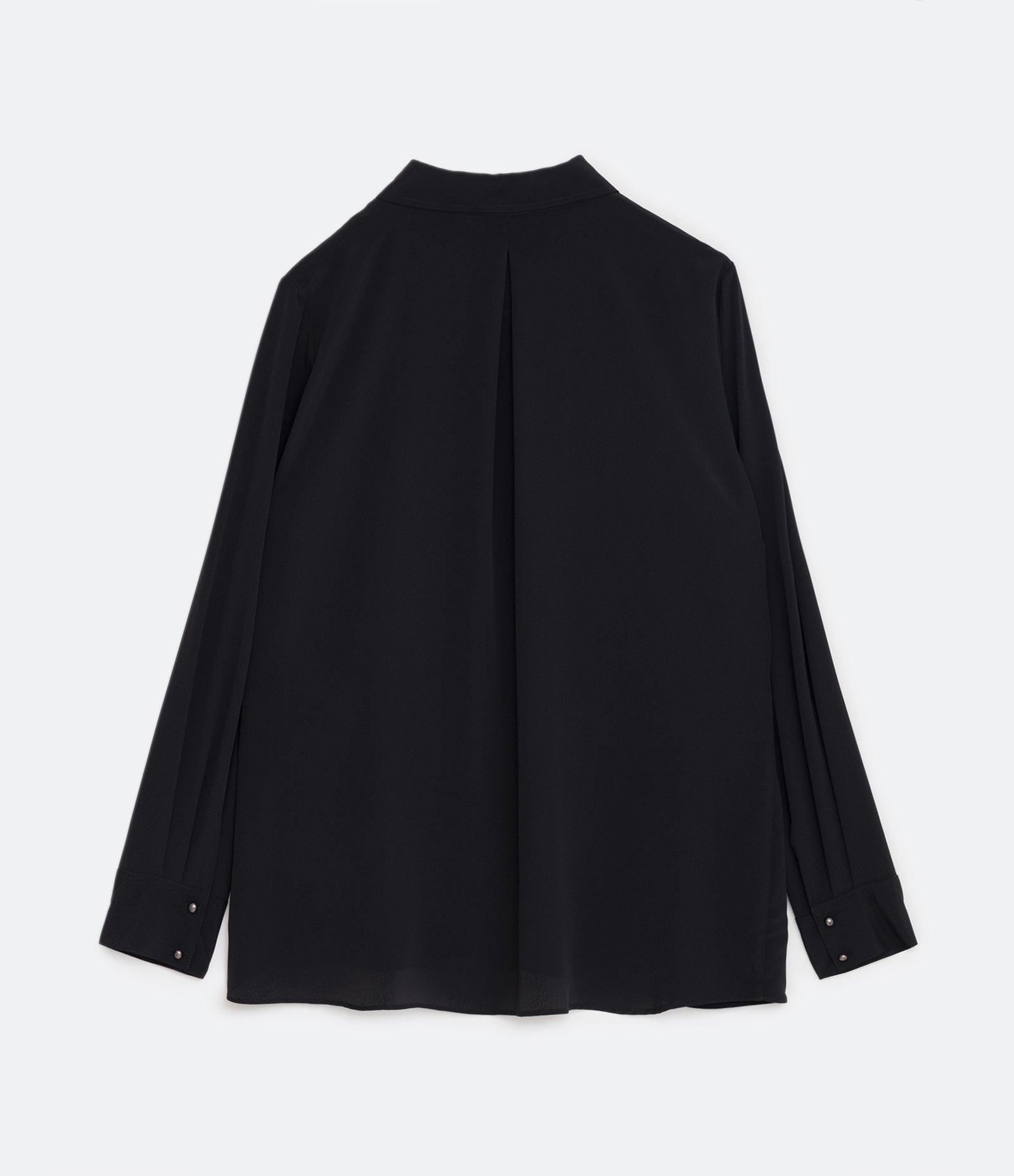Camisa Básica em Crepe com Botões Curve & Plus Size Preto 5