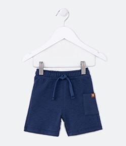 Bermuda Infantil em Moletom com Bolsinho Lateral - Tam 0 a 18 Meses