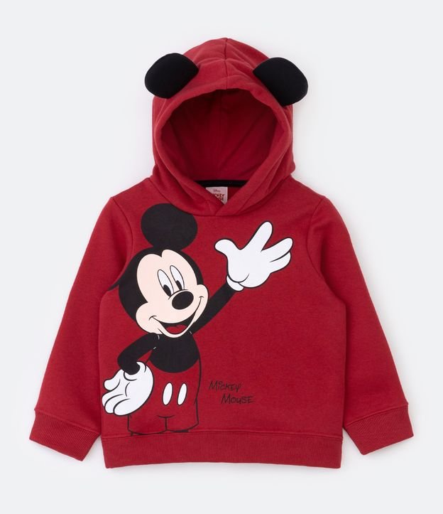 Blusão Infantil com Forro Quentinho e Estampa Mickey - Tam 1 a 5 Anos