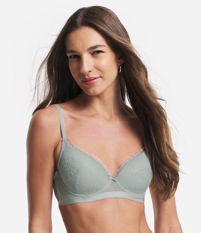 Sutiã Base em Tule com Bojo Oco e Detalhe Frufru Superior Menor preço em Sutiã Base em Tule com Bojo Oco e Detalhe Frufru Superior