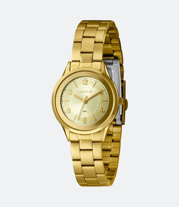 Relógio Lince Analógico com Pulseira e Caixa em Metal LRGH169L30 C2KX - Cor: Dourado - Tamanho: U